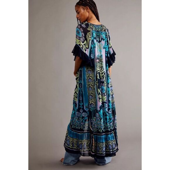 Free People Back To Barcelona Kaftan Dress $350 Sz Small - Picture 4 of 4